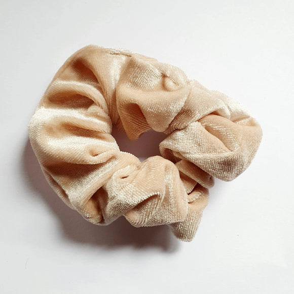 Beige Velvet Scrunchie - The Beauty Regime - South African K Beauty and skincare online store!
