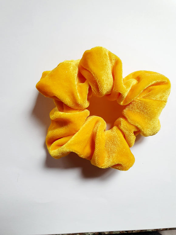 Yellow Velvet Hair Scrunchie - The Beauty Regime - South African K Beauty and skincare online store!
