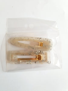 Sliver speckled hair clip - The Beauty Regime - South African K Beauty and skincare online store!